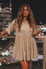 My Queen Sequin Baby Doll Dress