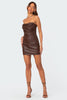 Frappé Faux Leather Mini Dress
