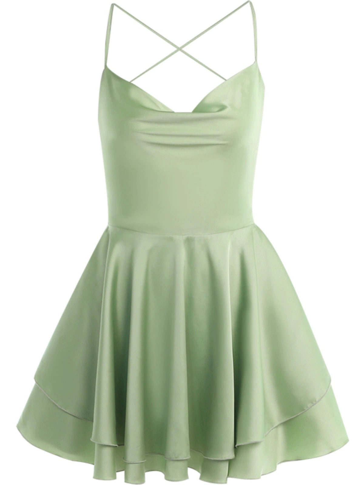 Satin Backless Slip Dress