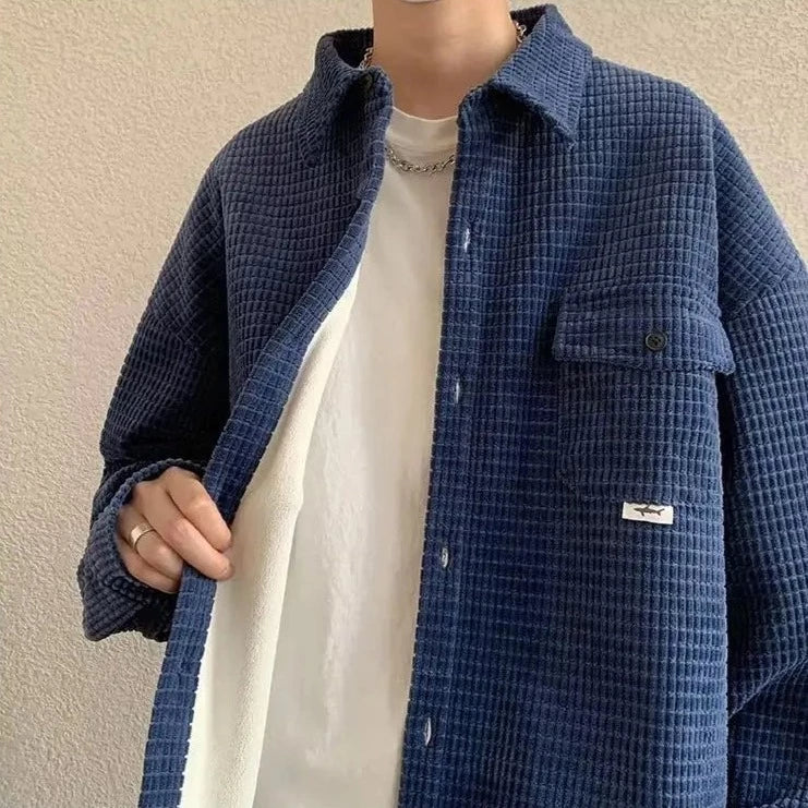 Waffle Knit Corduroy Overshirt