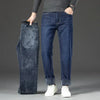 Velvet Thickened Straight Jeans