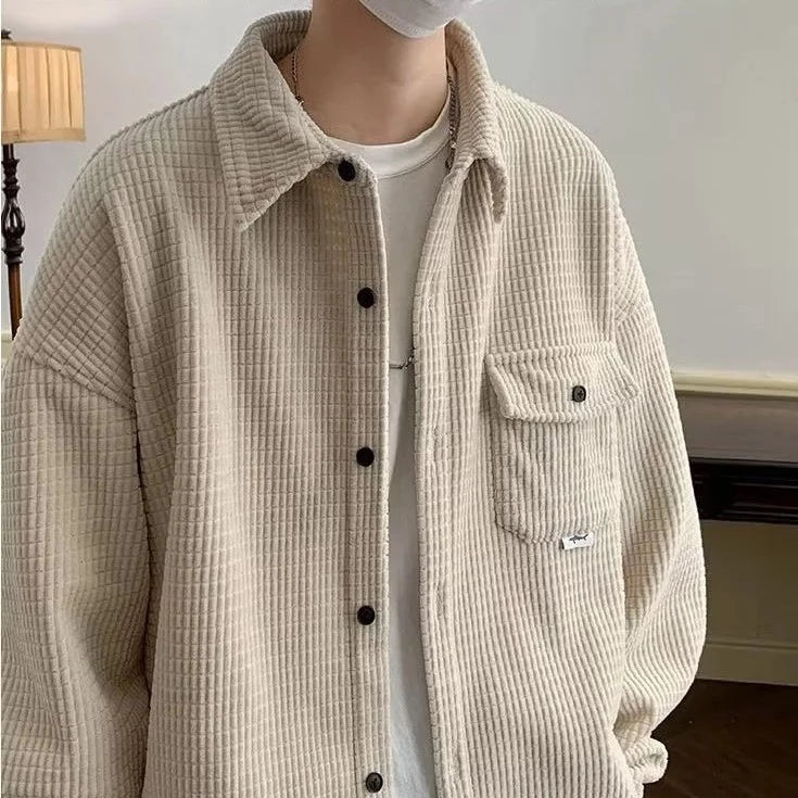 Waffle Knit Corduroy Overshirt