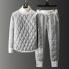 Mens Quilted Winter Sweater Set