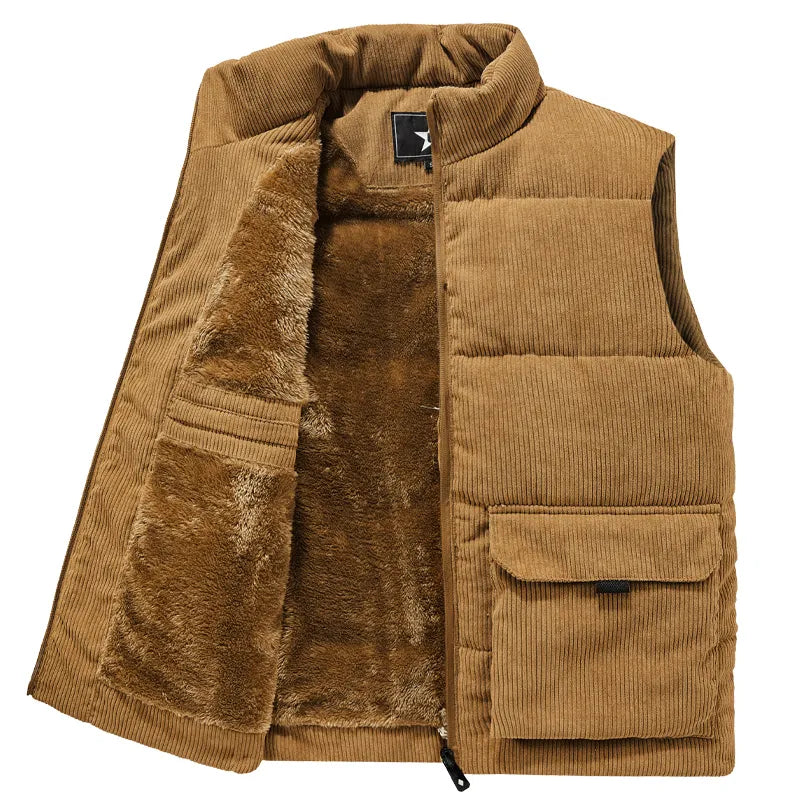 Winter Corduroy Sleeveless Vest