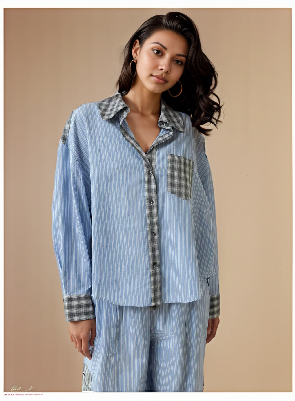 Cozy Plaid Lounge Set - 2 Piece Set