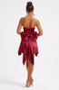 Rosette Mini Dress - Wine