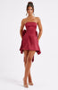 Rosette Mini Dress - Wine