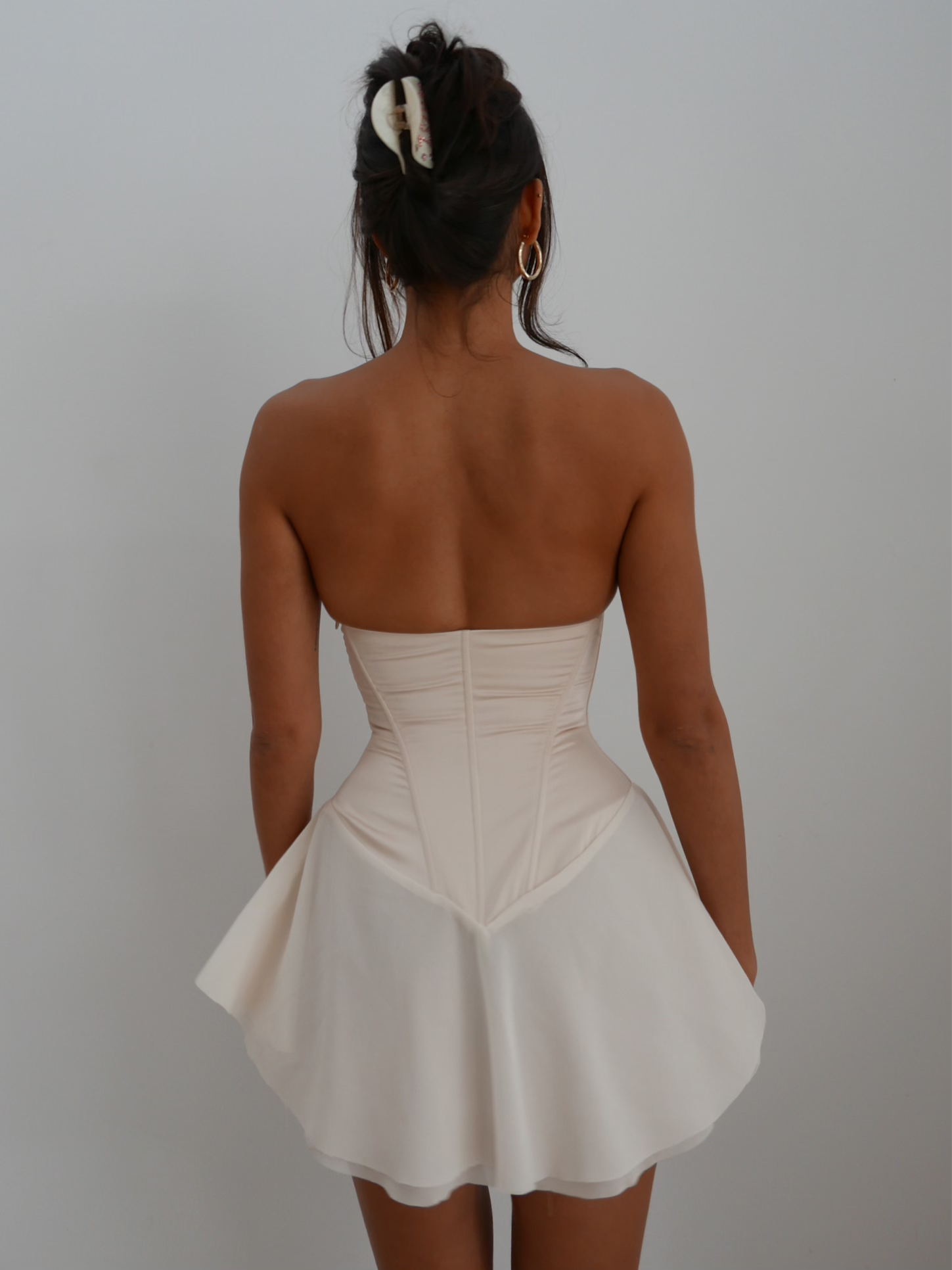 Babeish Corset Mini Dress - Beige