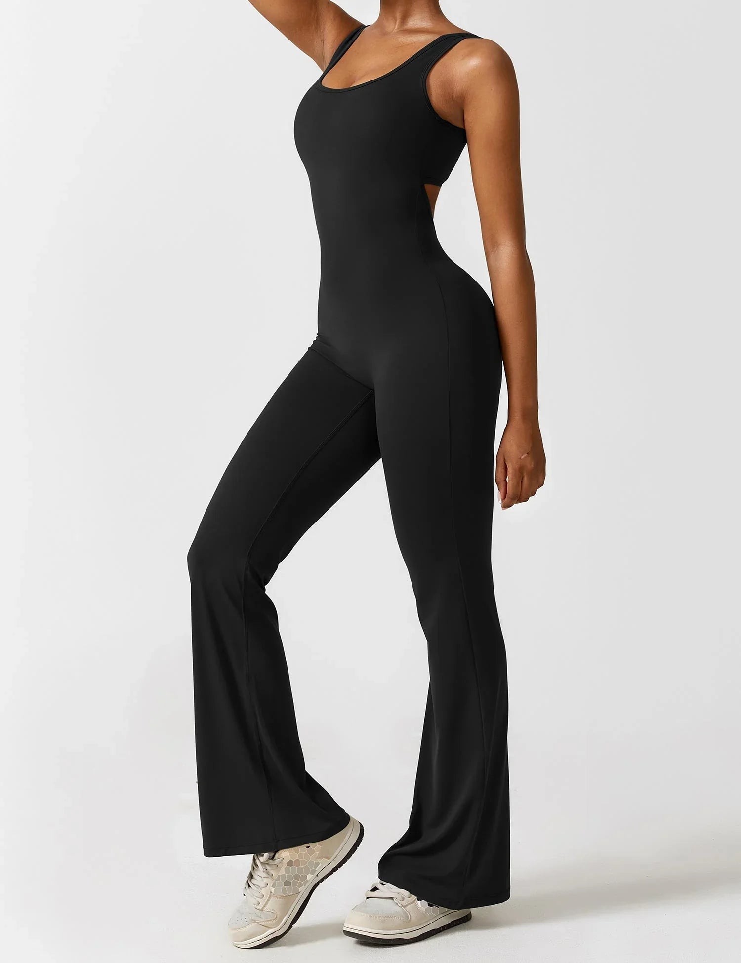 Candace V-Back Flared Jumpsuit Buy 1 Get 1 Free