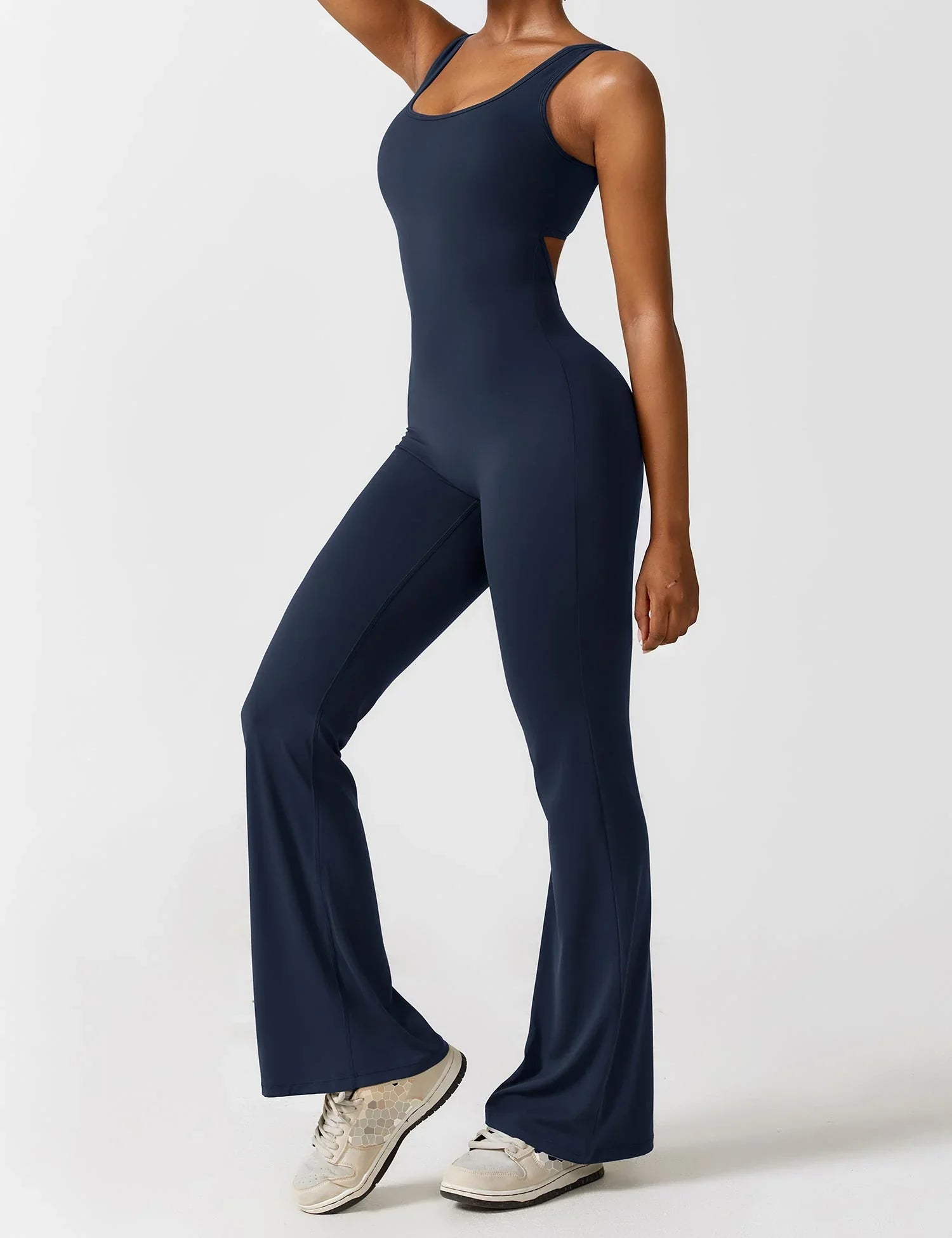 Candace V-Back Flared Jumpsuit Buy 1 Get 1 Free