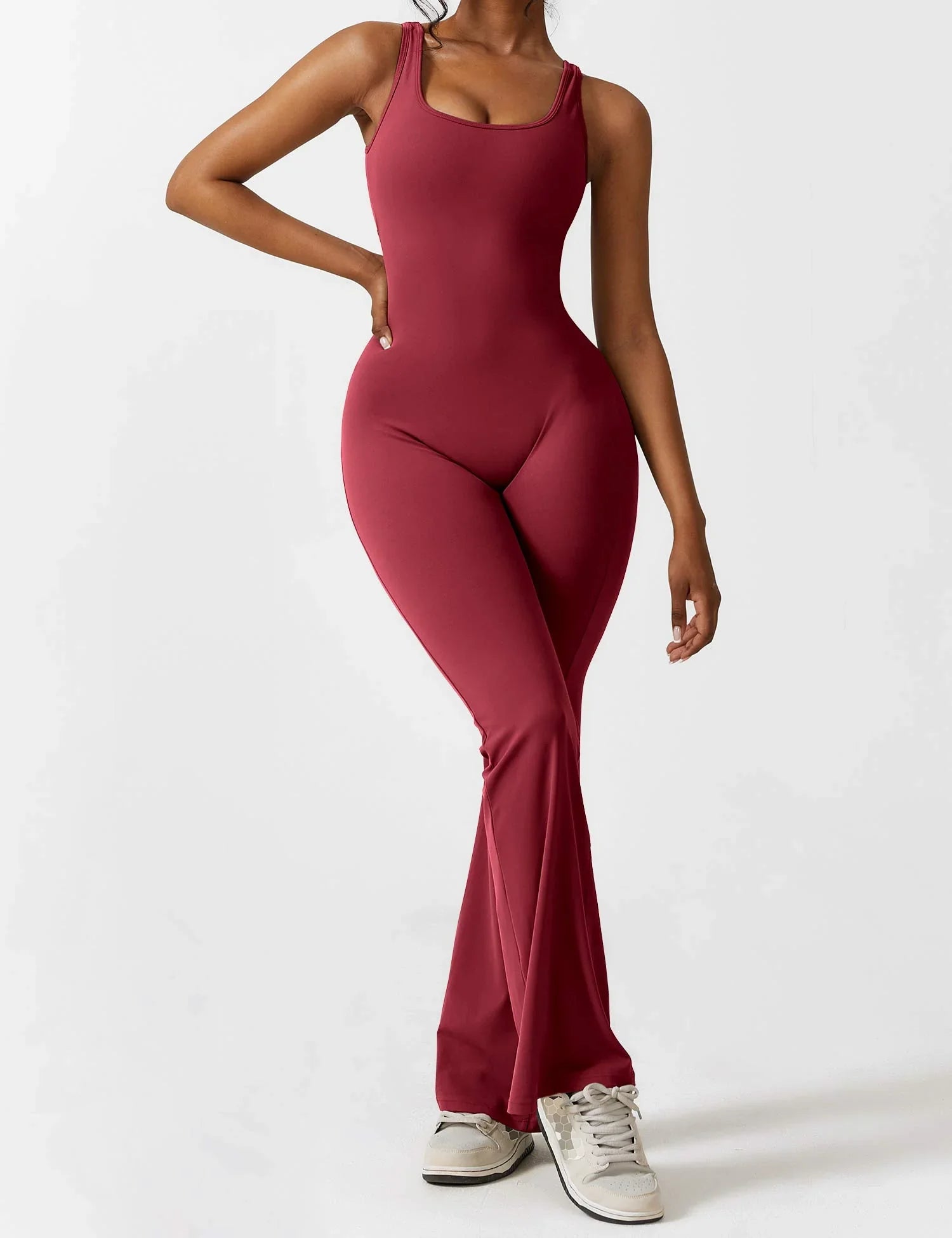 Candace V-Back Flared Jumpsuit Buy 1 Get 1 Free